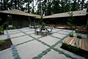 concrete patio with ground cover